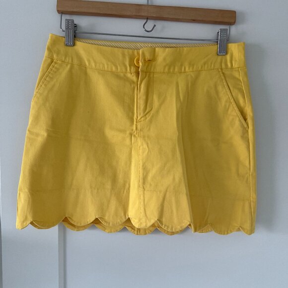 crown & ivy Dresses & Skirts - Crown & Ivy Yellow Scalloped Skirt Size 4